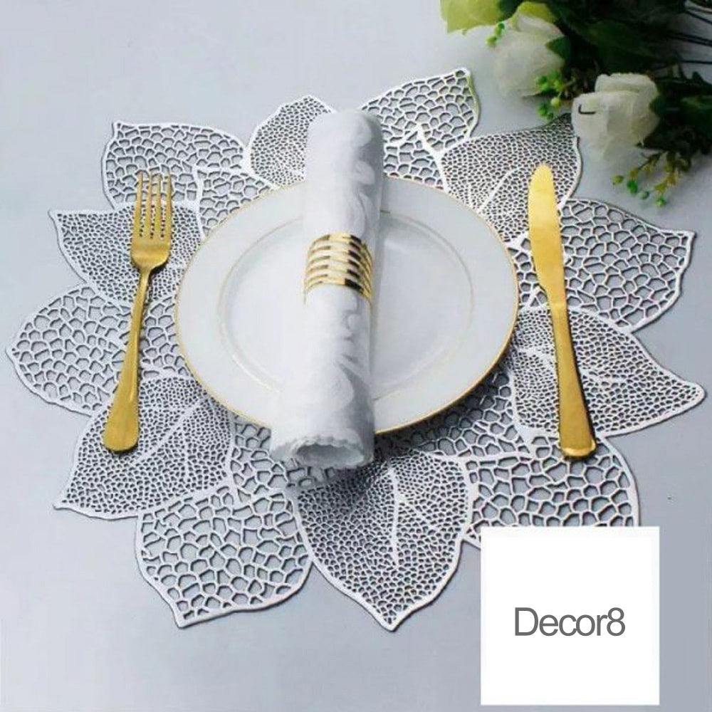 2pcs Coaster Table Mat Set Non-Slip Vinyl Placemats