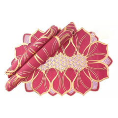 3pcs-Table-Mat-set-Placemats-Dressing-Table-Starflower-Crimson-Color