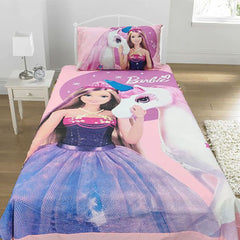 Barbie Cartoon Themed Bed Sheet