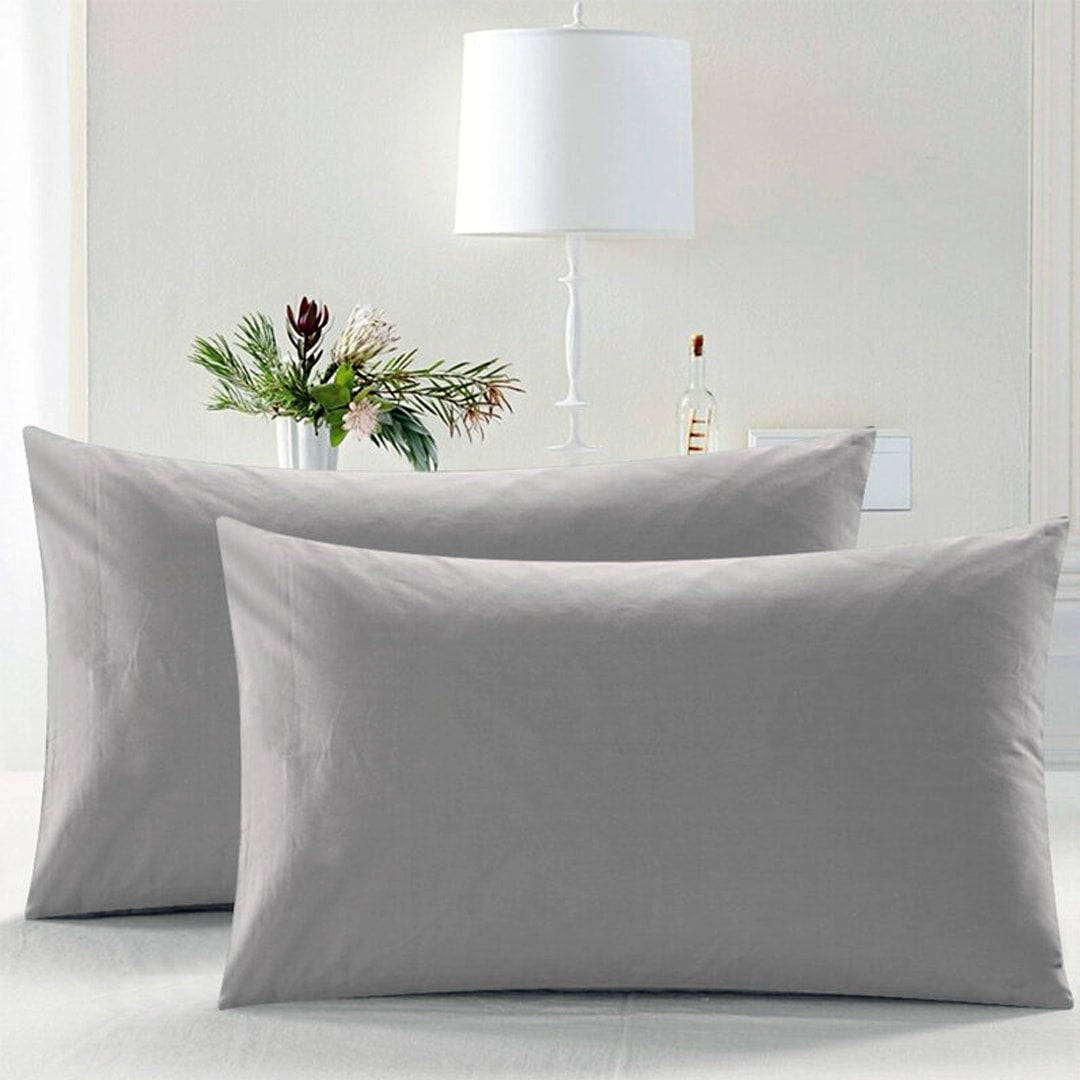 Cotton Pillow Covers - Grey