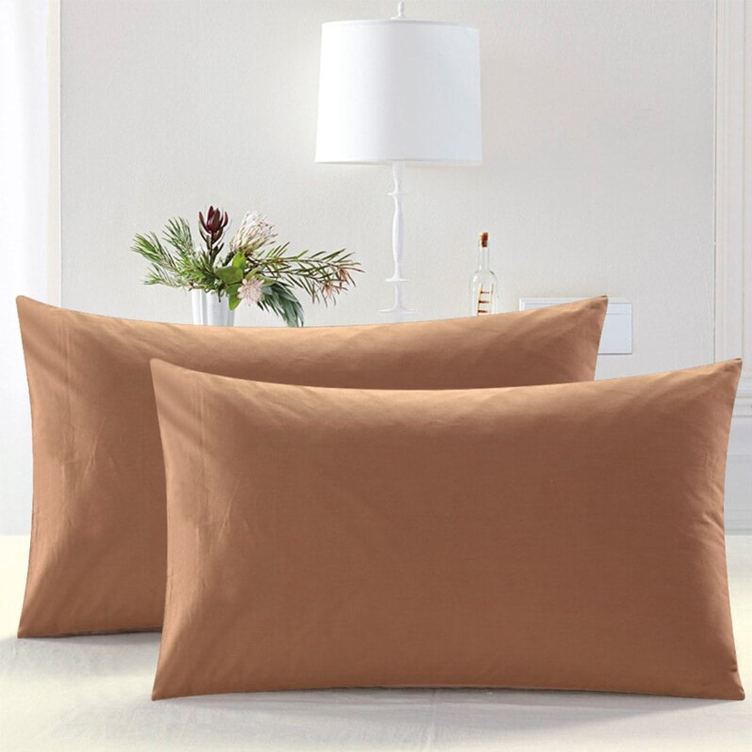 Cotton Pillow Covers - Mustard