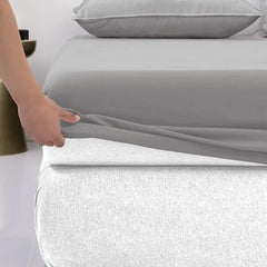 Cotton fitted sheet-Grey Color