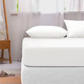 Cotton fitted sheet-White