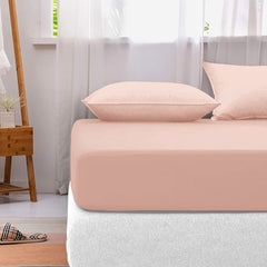 Cotton_fitted_sheet_-_Peach