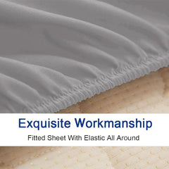 Fitted bed sheet grey color