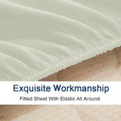 Fitted bed sheet ivory color