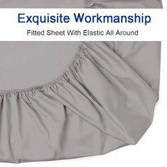 Grey Color Fitted Sheet