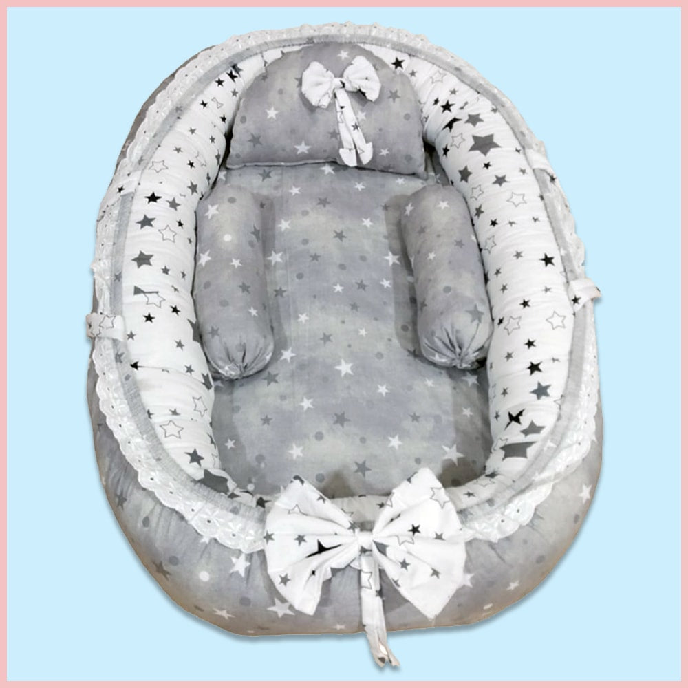 Grey White Baby Nest