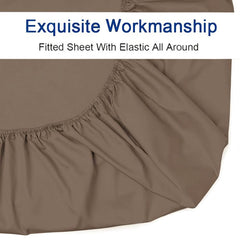 Light Brown Color Fitted Sheet