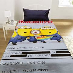 Minions Undercover Themed Cartoon Bed Sheet