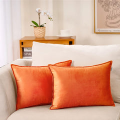 Premium Silk Pillow Cover – Orange