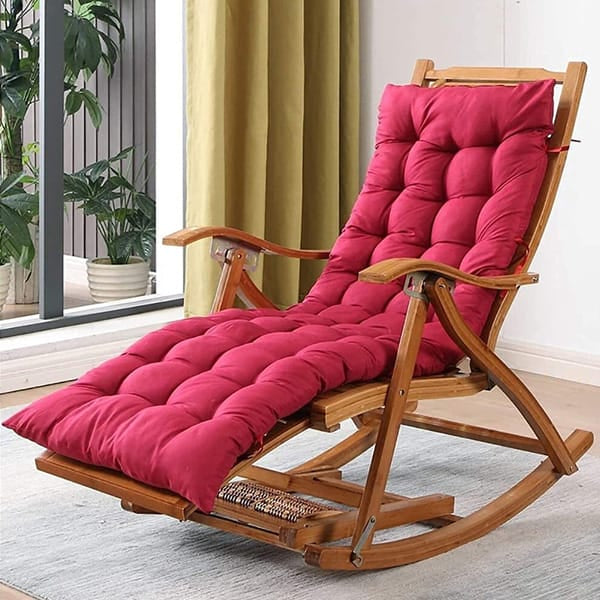 Rocking Chair Velvet Cushion - Max Red