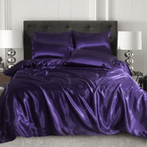 Silk Duvet Cover Set - Aubergine