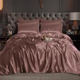 Silk Duvet Cover Set - Rose Gold