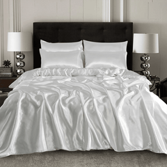 Silk Duvet Cover Set - White