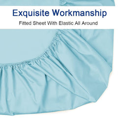 Sky Blue Color Fitted Sheet
