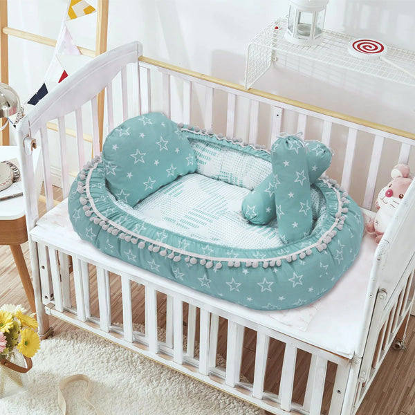 Snuggles - Blue Stars Baby Nest