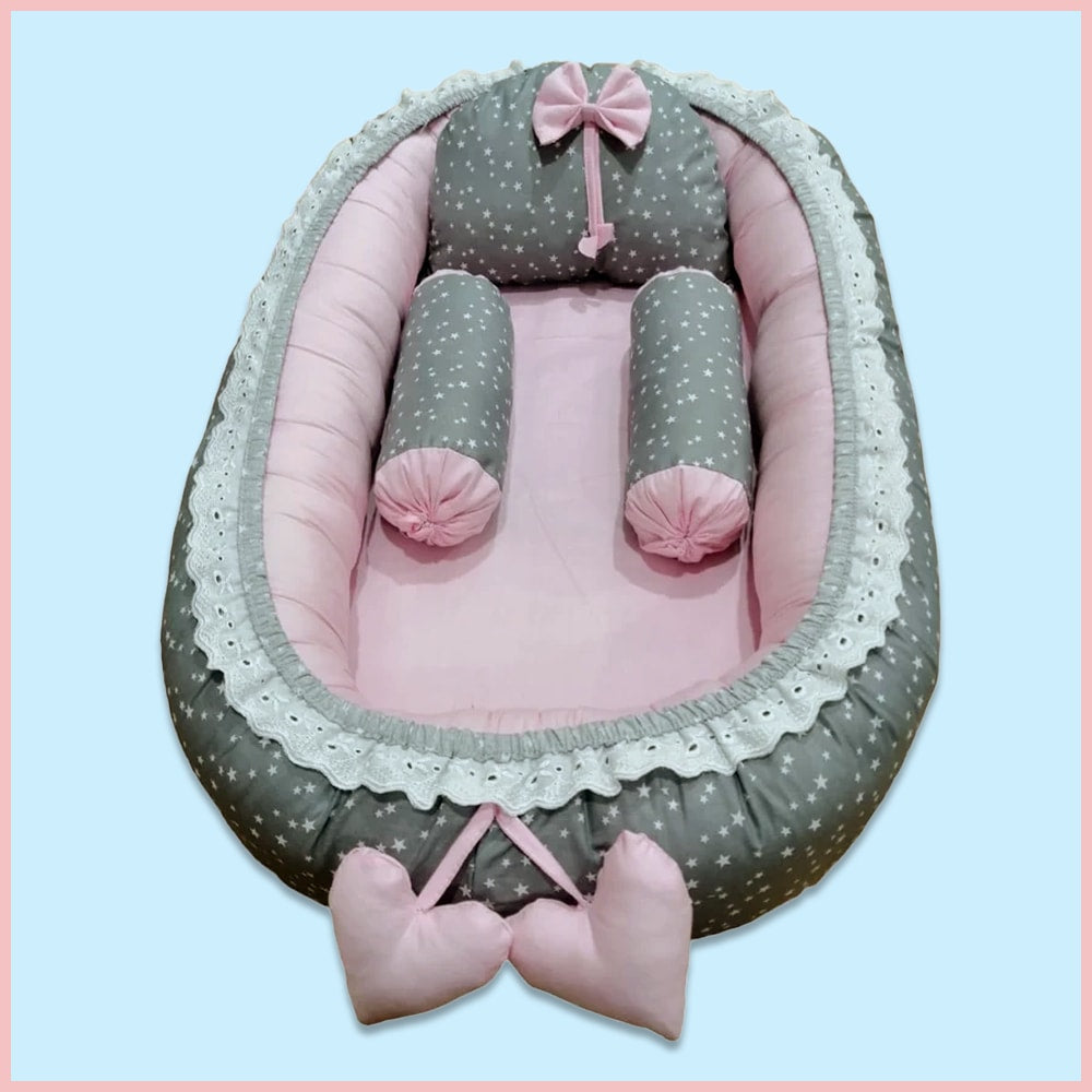 Stars Pink Baby Nest