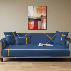 Velvet Sofa cover blue