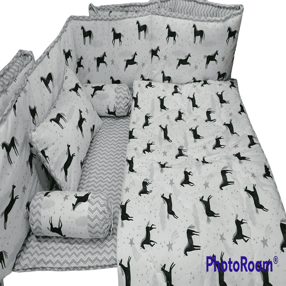 Baby Cot - Bedding Set - Pompous Horses
