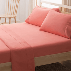 Cotton Fitted Sheet - Coral