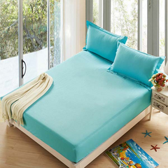 Cotton Fitted Sheet - Cyan