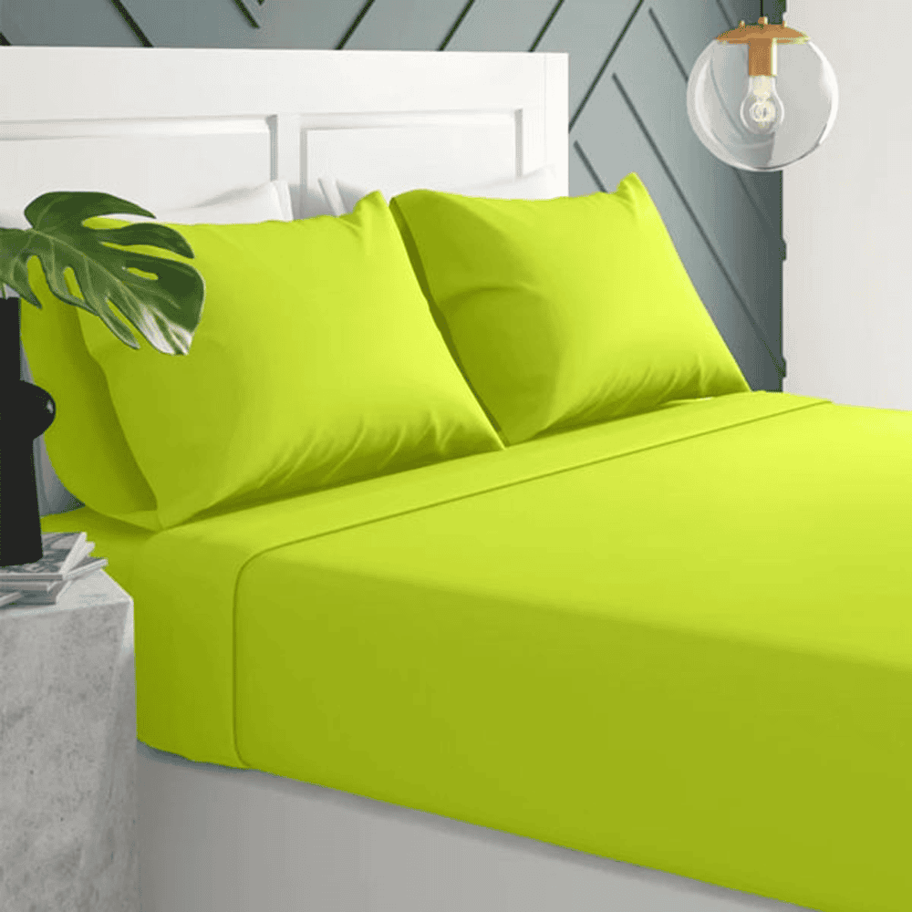 Cotton Fitted Sheet - Lime Green