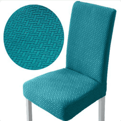 Jacquard Chair Cover - Aqua