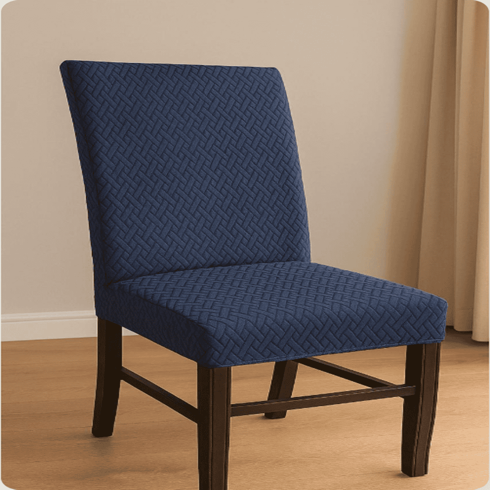 Jacquard Chair Cover - Blue