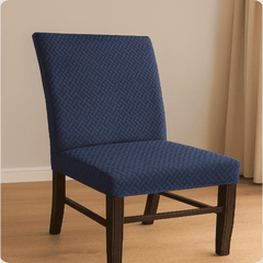 Jacquard Chair Cover - Blue