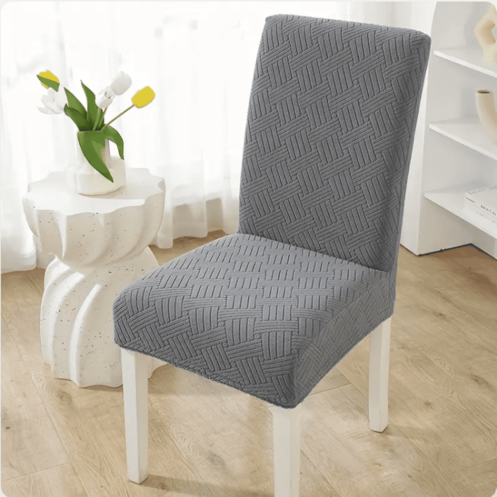 Jacquard Chair Cover - Grey