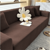 Jacquard Sofa Cover - Brown