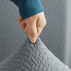 Jacquard Sofa Cover - Grey-1