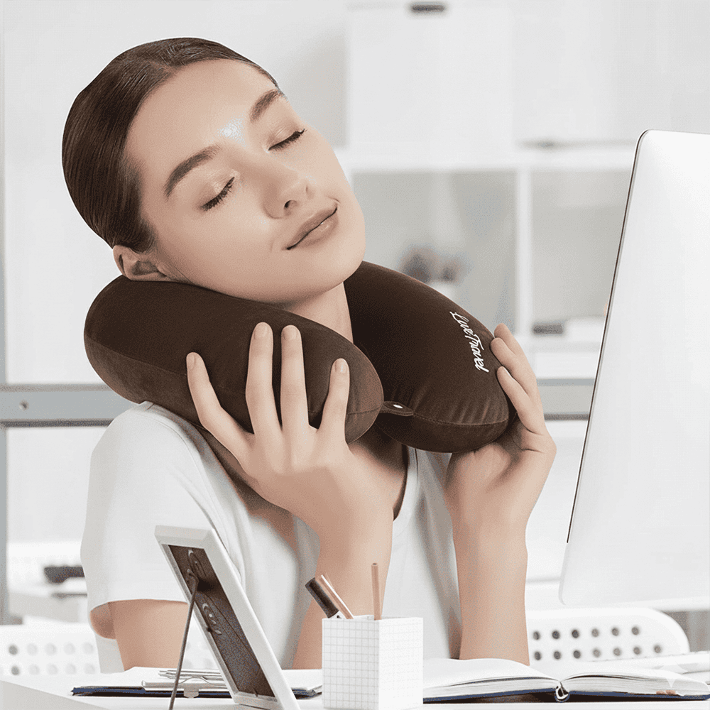 Neck Rest Pillow - Brown
