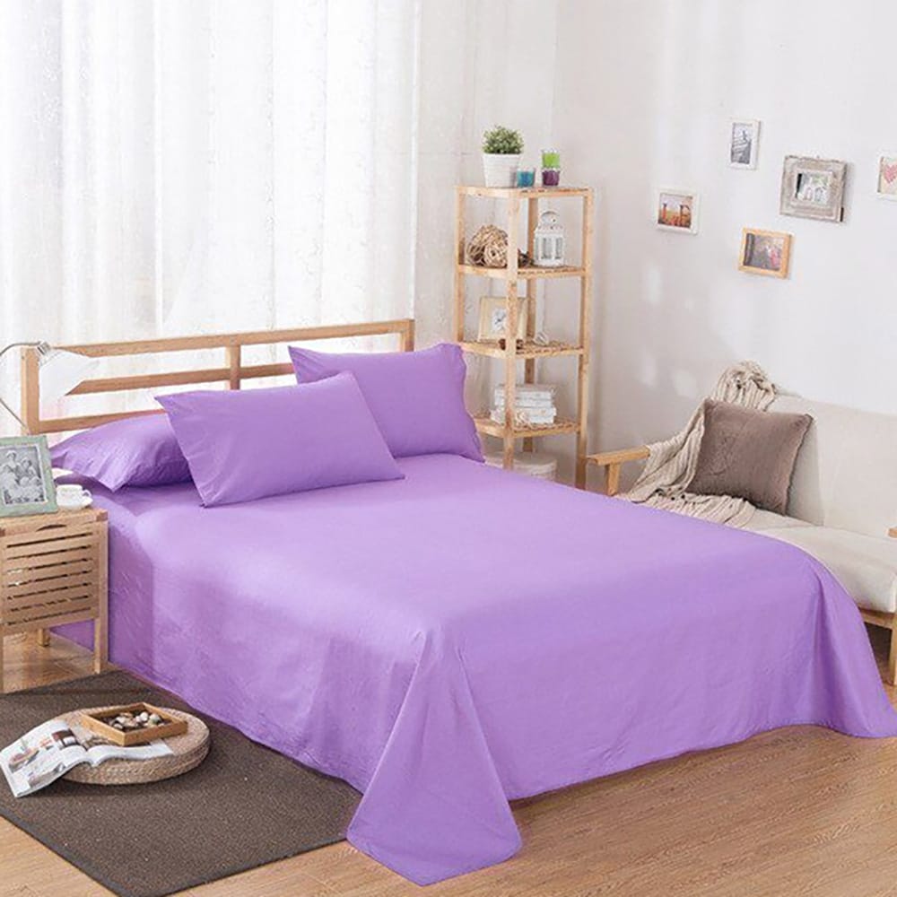 plain bed sheet - purple