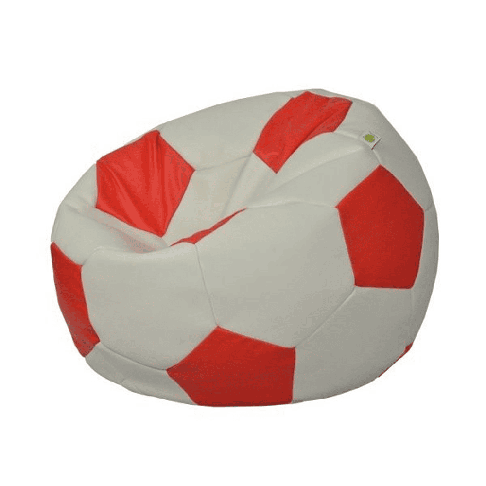 Premium Football Leather Bean Bag - White