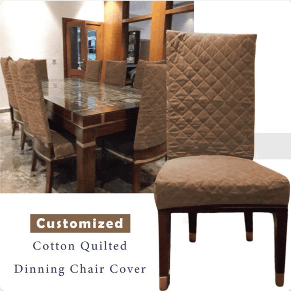 Quilted Chair Cover - Dark Brown