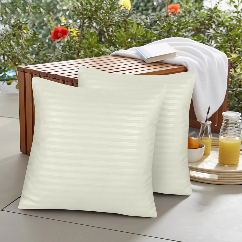 Satin Cushion Covers - White