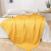 Sofa & Bed Throws Blanket - Golden