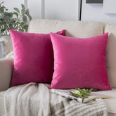 Velvet Cushion Covers for Sofa - Pink