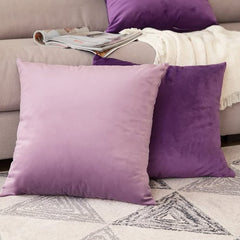 Velvet Cushion Covers for Sofa - Purple-3