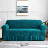 Zebra Sofa Cover - Aqua