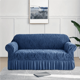 Zebra Sofa Cover - Blue