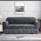 Zebra Sofa Cover - Grey