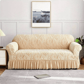 Zebra Sofa Cover - Off White