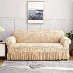 Zebra Sofa Cover - Off White