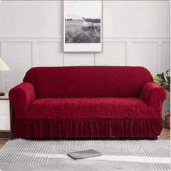 Zebra Sofa Cover - Red