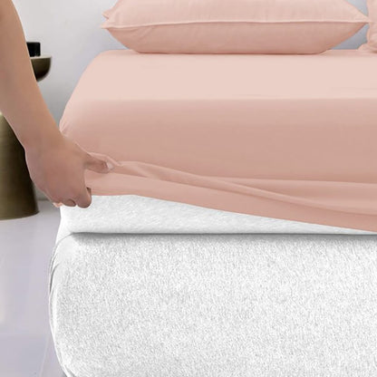 Cotton_fitted_sheet_-_Peach_Color