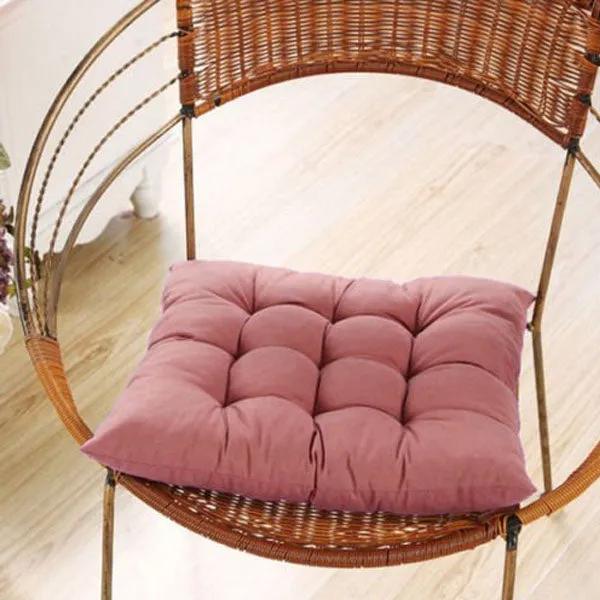 Dining Seat Pad Filled Chair Cushion - Coral