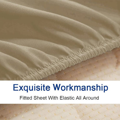 Fitted bed sheet hazel nut color